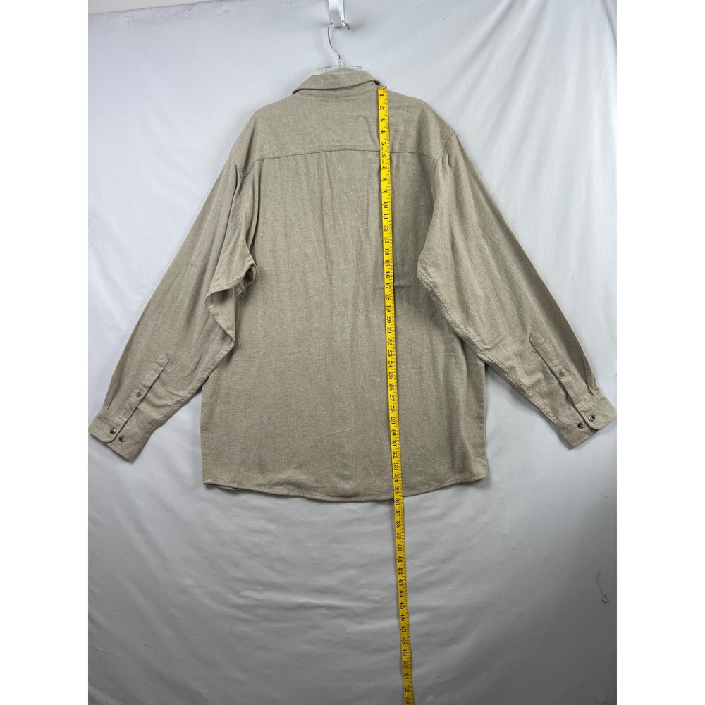 RedHead Button Down Shirt Mens XLT Tan Long Sleeve Cotton Flannel Tall NWT - Picture 6 of 9